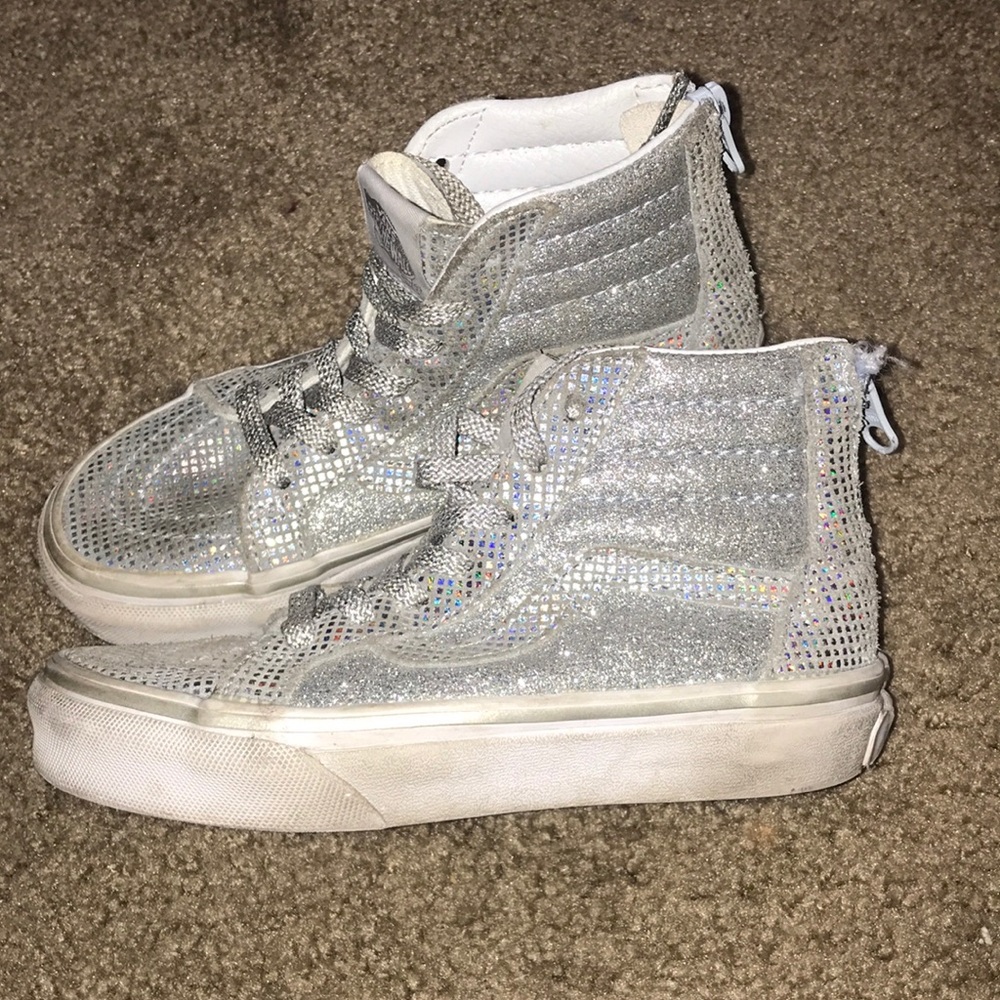 Iridescent glitter hi-top vans